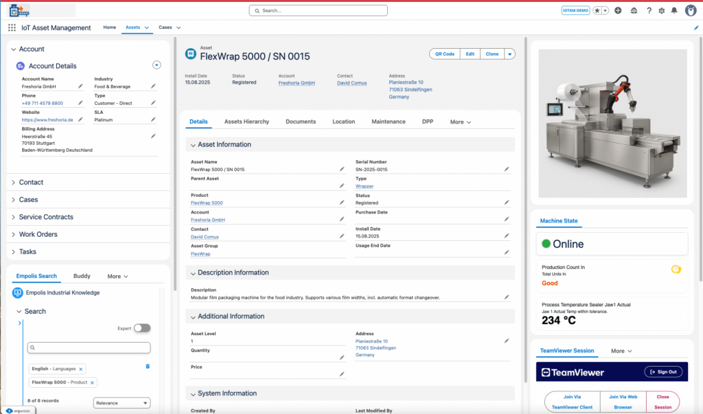 Maschinenakte in Salesforce